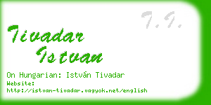 tivadar istvan business card
