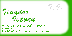 tivadar istvan business card